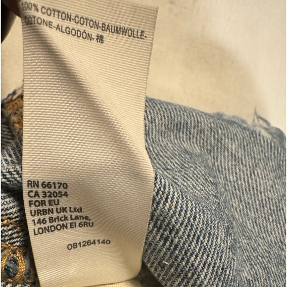 Free People “Brea” Women’s High Waist Cut Off Button-fly Denim Skirt 24R - Picture 11 of 13